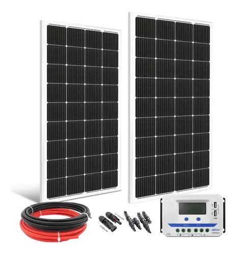 Kit Placa Solar W Resun X W Controlador A E Cabos