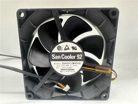 1 Pcs SANYO Fan 9AH0912M4D08 9025 9CM 12V 0 08A 3 Wire Projector