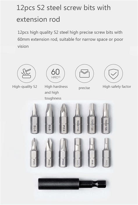 Xiaomi Mijia Cordless Screwdriver V Mah Rechargeable Pcs