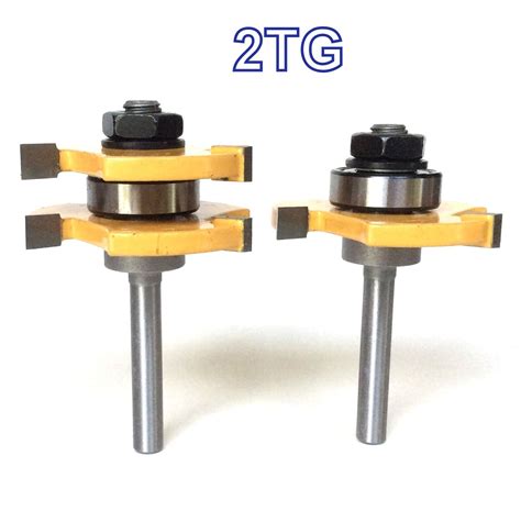 2 Pc 1 4 Shank Tongue And Groove Assembly Router Bit Set S