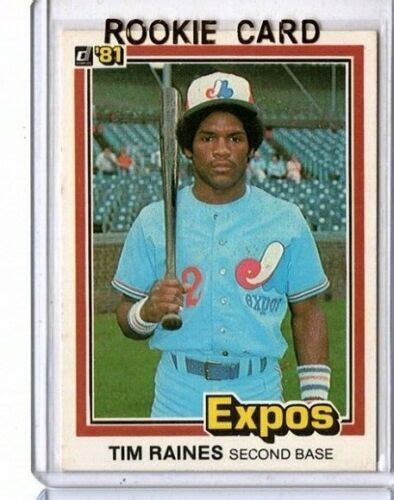 1981 Donruss 538 Tim Raines Montreal Expos RC Rookie HOF EBay