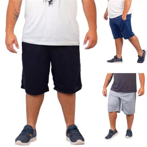 Kit P As Bermuda Masculina Moletinho Plus Size G Ao G Frete Gr Tis