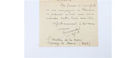 Fernandel Lettre Autographe Sign E Son Grand Ami Le Metteur En