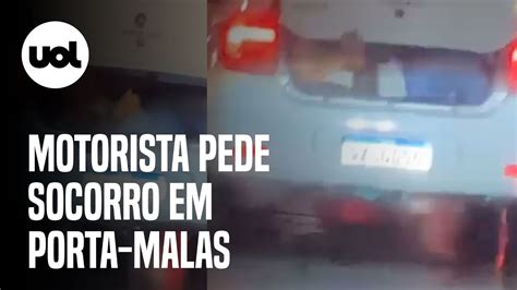 Motorista é feito refém e pede socorro de porta malas o carro em