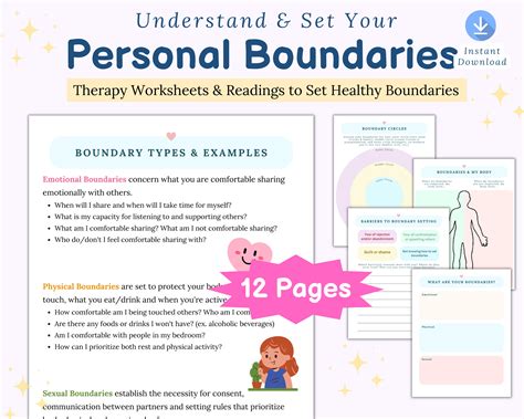 Personal Boundaries Worksheets Therapy Worksheets Sel Social Emotional Healthy Relationships