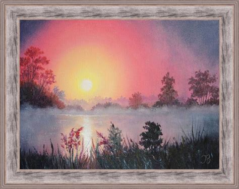 Twilight Painting Original Art Sunset Artwork National Park Etsy