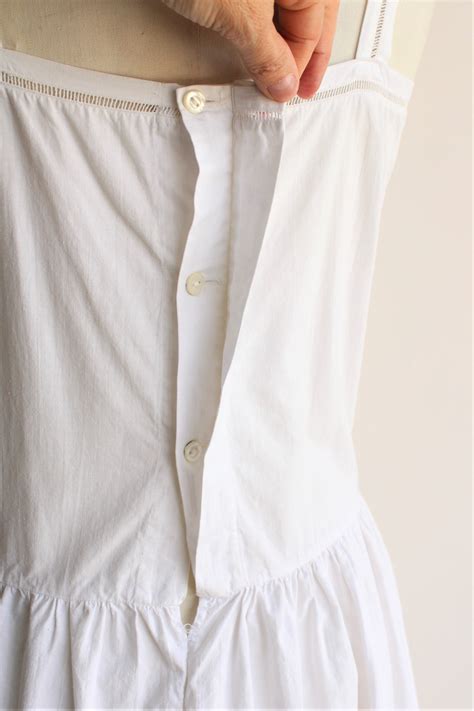 Vintage 1920s White Cotton Chemise Toadstool Farm Vintage