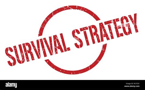 Survival Strategy Red Round Stamp Stock Vector Image And Art Alamy