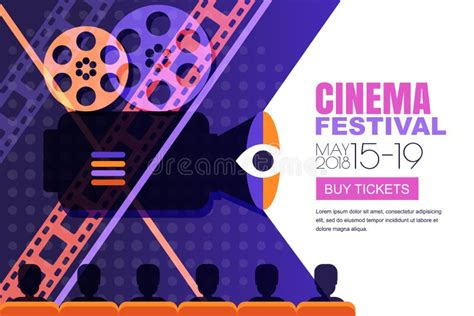 Grunge Retro Cinema Poster Stock Vector Illustration Of Concept