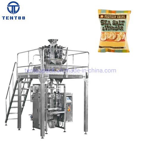 Automatic Banana Chips Potato Chips Packing Machine With Nitrogen