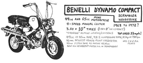 Benelli Dynamo Info Sheet Myrons Mopeds