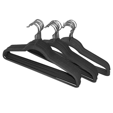 Flocked Hangers, 25-Pack, Dark Grey | At Home