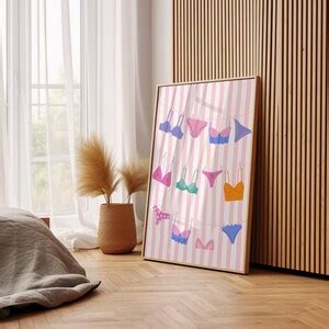 Bikini Summer Print Preppy Beachy Poster Neutral Aesthetic Wall Art Ocean Girly Decor