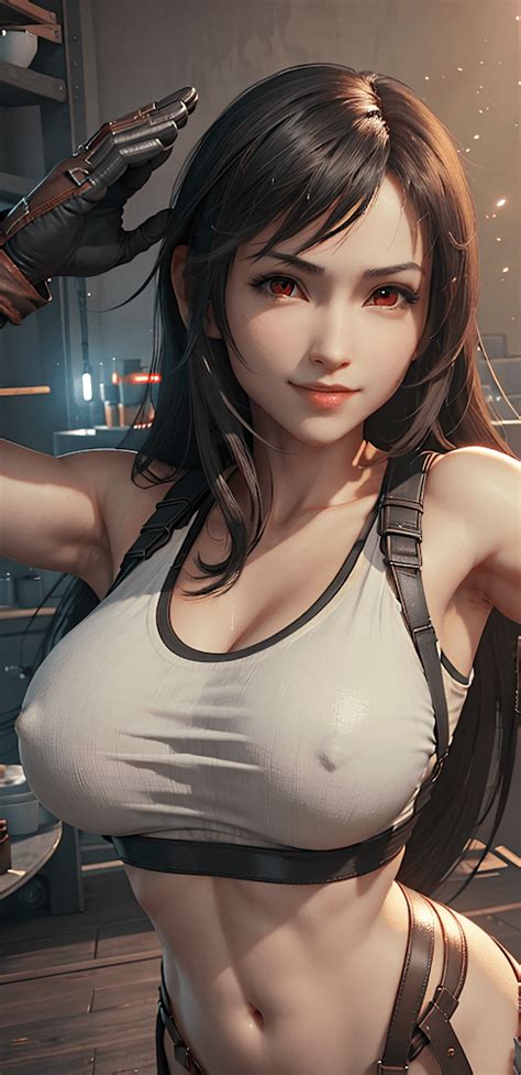 Final Fantasy Game Hentai Clothed Ai Generated Salute Tifa