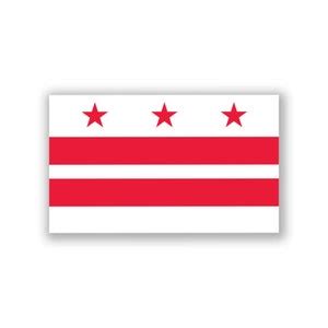 Washington DC City Flag Decal Sticker 5-inches by 3-inches Premium ...