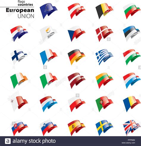 Flags Of The European Union Vector Illustration Stock Vector Image