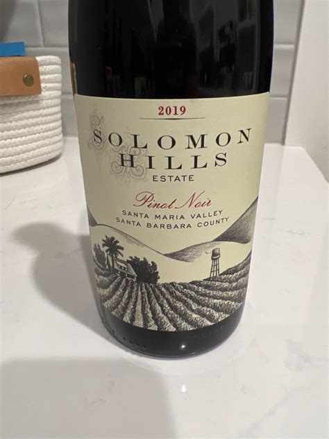 Solomon Hills Estate Pinot Noir Solomon Hills Vineyard Usa