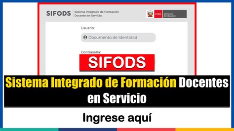 ATENCIÓN MINEDU lanza nueva PLATAFORMA SIFODS para Fortalecer Labor