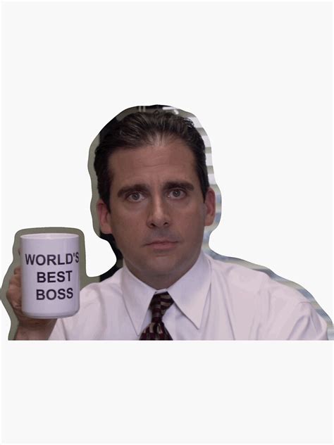 "michael scott - world's best boss" Sticker for Sale by emswim07 ...