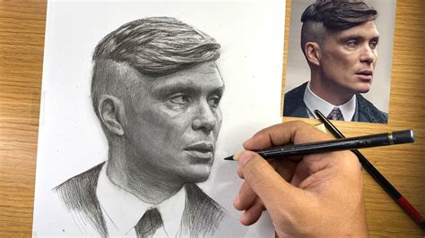 Sketch A Portrait With Skillful Pencil Technique Peaky Blinders