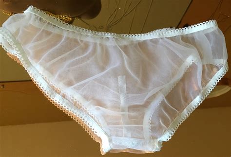 Sheer Nylon Elasticated Vintage Style Panties Sissy Burlesque Etsy Uk