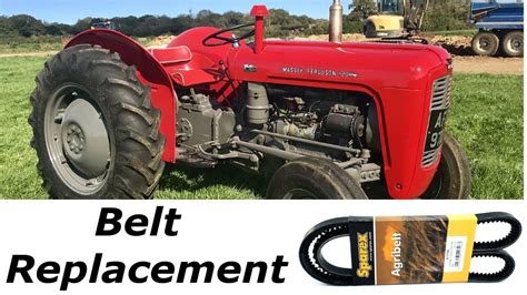 How To Replace The Fan Belt In A Massey Ferguson 35 Tractor YouTube