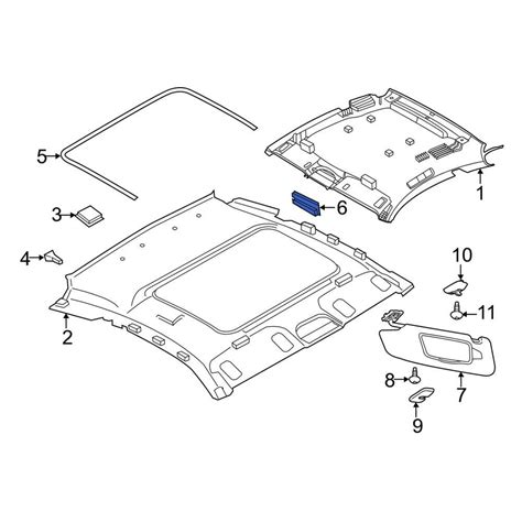 Porsche OE 992867289 Sunroof Opening Trim Clip