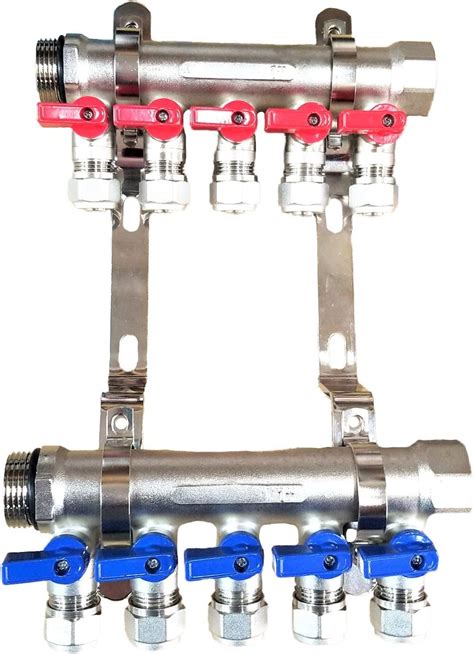 Dmni Port Ball Valve Brass Pex Manifold Loops With Brackets