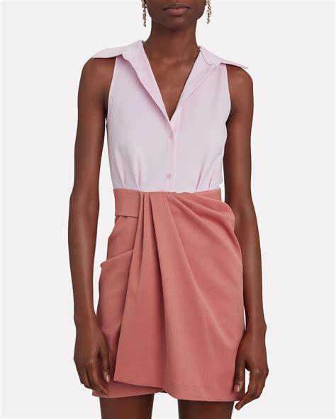 Brandon Maxwell Sleeveless Mini Shirt Dress Intermix®