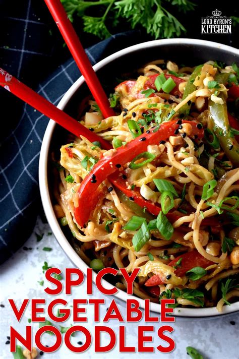 Spicy Vegetable Noodles Lord Byrons Kitchen