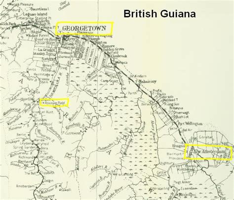 British Guyana Map