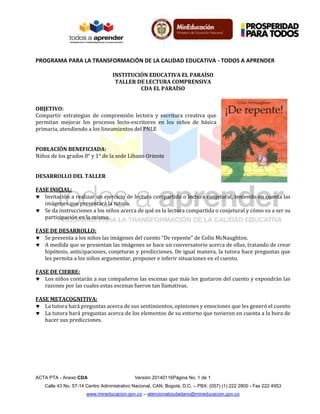 Pnle Lectura Comprensiva PDF