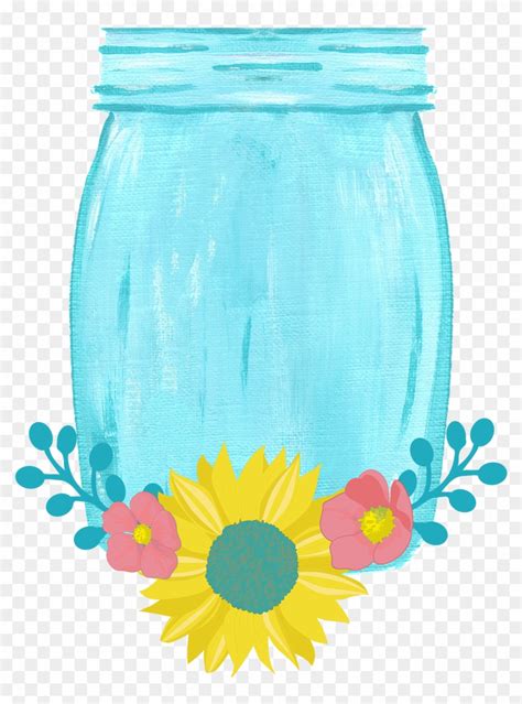 Drawn Mason Jar Sunflower Png Drawn Mason Jar Sunflower Png Free