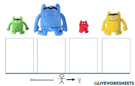 Seriando Monstruos De Colores Worksheet Live Worksheets