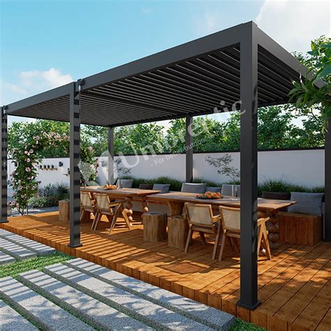 Aluminum Pergola Garden Furniture Adjustable Outdoor Gazebo Waterproof