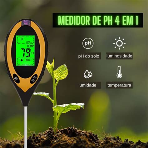 Medidor De PH Para Solo Digital 4 Em 1 Loja Jardineiro Net