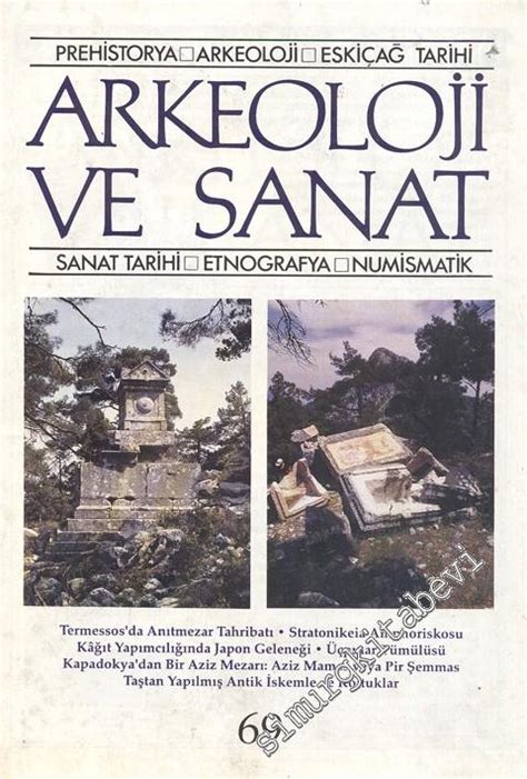 Arkeoloji ve Sanat Dergisi Prehistorya Arkeoloji Eskiçağ Tarihi Sa