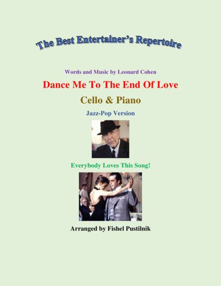 Dance Me To The End Of Love Arr Fishel Pustilnik Sheet Music