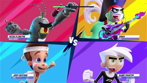 Mecha Plankton Vs Jimmy Neutron Vs Danny Phantom Vs Embernickelodeon All Star Brawl 2 Youtube