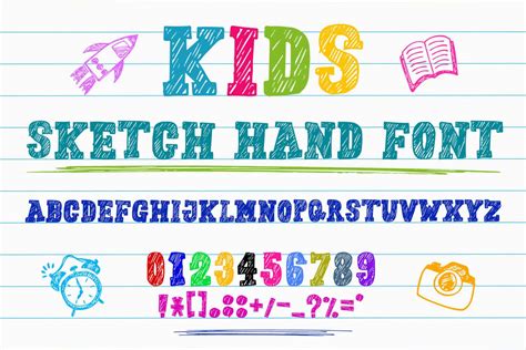 Kids Sketch Hand Font Worth To Buy Worth To Buy