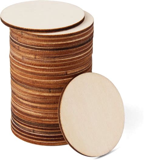 Amazon Pieces Inch Unfinished Round Wood Slices Round Wooden