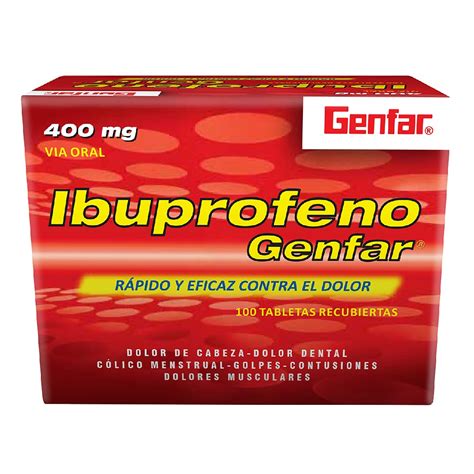 Ibuprofeno 400 Mg Tabletas Gf Cja X 100 Un Droguerias Patria