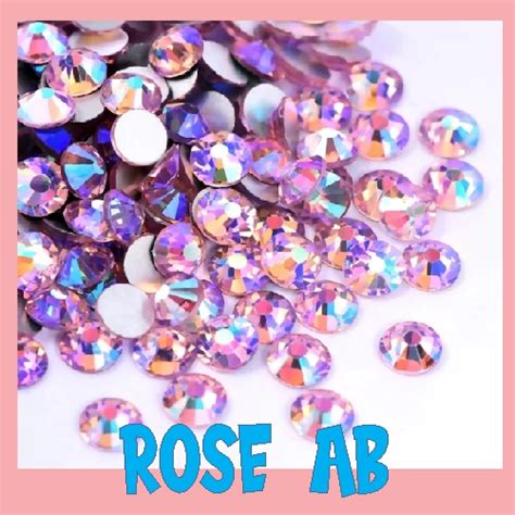 Piedras Strass Resina Rose AB 5mm En Manualidaes Peru