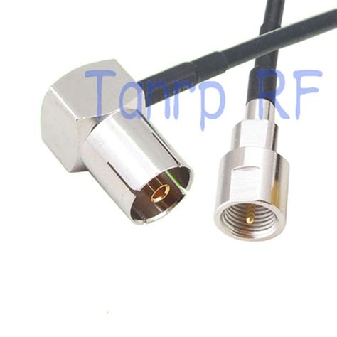 6in TV Female Right Angle 90 Degree To FME Male Plug RF Connector