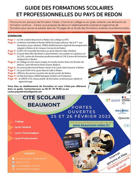 Calam O Guide Des Formations Scolaires Et Professionnelles