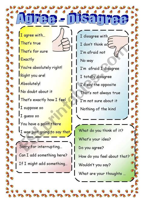 Agree Disagree Esl Worksheet By Svetlana F