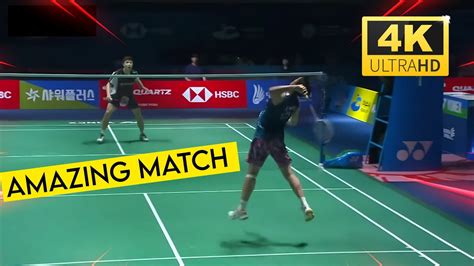 K Fps Ms Kento Momota Vs Shi Yu Qi Korea Open Youtube