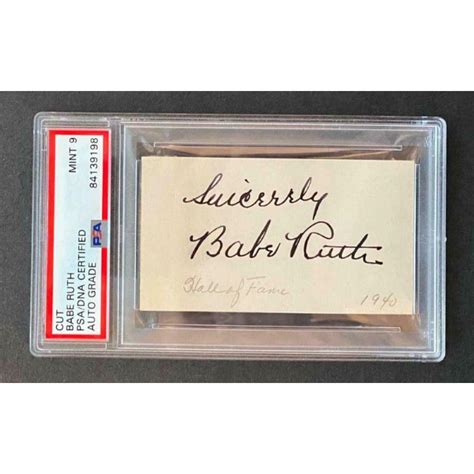 Sold Price BABE RUTH SIGNED AND SLABBED CUT SIGNATURE INSCRIBED
