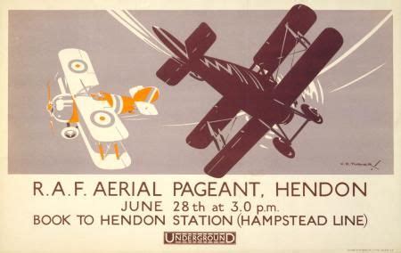 Poster RAF Aerial Pageant Hendon By Charles E Turner 1924 London