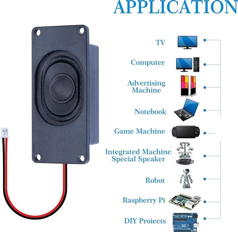 Cqrobot Miniature Loudspeaker Watt Ohm Passive Enclosed Audio